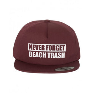 Never Forget Beach Trash Unstructured Five Panel Cap